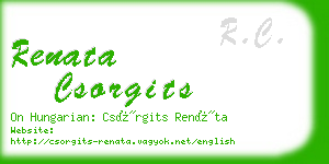 renata csorgits business card